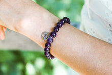 Load image into Gallery viewer, Amethyst Third Eye Chakra Bracelet
