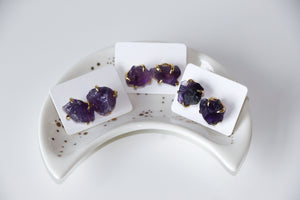 Raw Amethyst Earrings