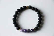 Load image into Gallery viewer, Lava stone ♡ Amethyst Bracelet
