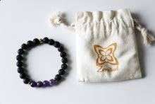 Load image into Gallery viewer, Lava stone ♡ Amethyst Bracelet
